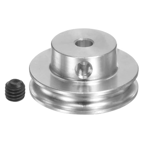 QUARKZMAN V-Typ Riemenscheibe 3,17 mm Bohrung 20 mm Außendurchmesser Einzelrille Aluminiumlegierung für 3MM PU Rundriemen Motorwellen-Bohrmaschine von QUARKZMAN