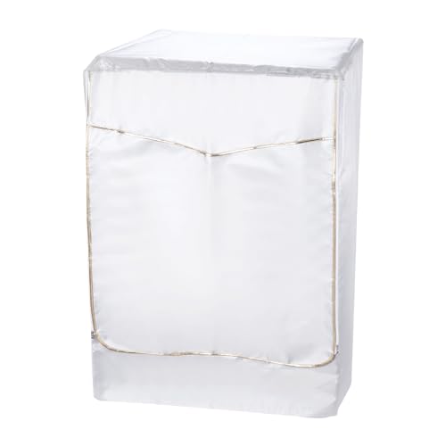 QUARKZMAN Waschmaschinenabdeckung Waschmaschine Staubschutzabdeckung, wasserdichte Abdeckung Silber 60Bx64Tx85H cm (XL Größe) für Frontlader-Waschmaschine von QUARKZMAN