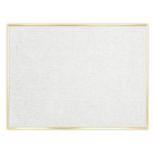 QUEENLINK Line Pinnwand, 61 x 45,7 cm, goldfarbener Aluminiumrahmen, Korktafeln für Wände, dekorative Pinnwand, Nachrichtenbrett, Sichttafel, Bildtafel, Fototafel, weißes Leinen QUEENLINK Line Pinnwand, 61 x 45,7 cm, goldfarbener Aluminiumrahmen, Korktafeln für Wände, dekorative Pinnwand, Nachrichtenbrett, Sichttafel, Bildtafel, Fototafel, weißes Leinen von QUEENLINK