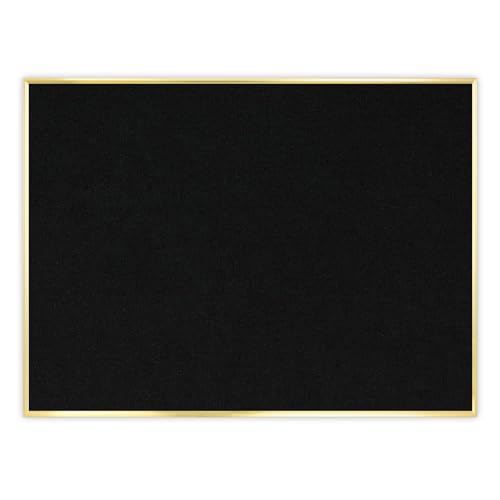 QUEENLINK Pinnwand aus Leinen, 91,4 x 61 cm, goldfarbener Aluminiumrahmen, Korktafeln für Wände, dekorative Pinnwand, Nachrichtenbrett, Sichttafel, Bildtafel, Fototafel, schwarzes Leinen QUEENLINK Pinnwand aus Leinen, 91,4 x 61 cm, goldfarbener Aluminiumrahmen, Korktafeln für Wände, dekorative Pinnwand, Nachrichtenbrett, Sichttafel, Bildtafel, Fototafel, schwarzes Leinen von QUEENLINK