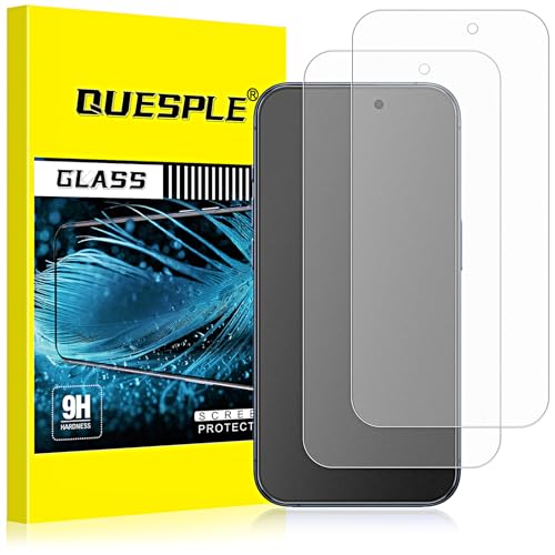 QUESPLE [2 Stück] Matt Panzerglas für iPhone 15 Pro, Anti-Fingerabdruck, Blendschutz Matte Schutzfolie, Anti-Kratzen, Ultra-klar Gehärtetem Glas Displayschutzfolie von QUESPLE
