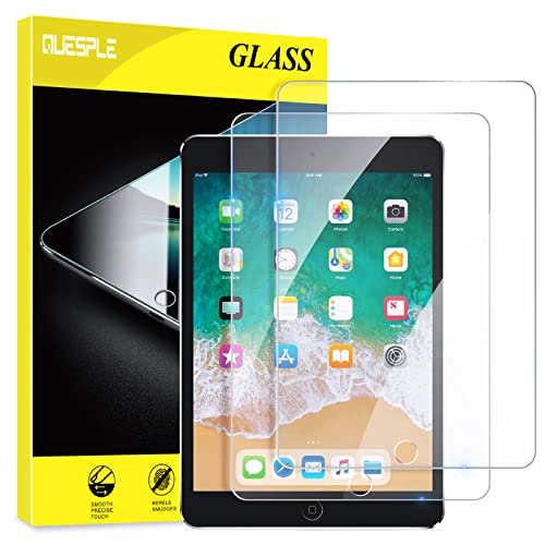 QUESPLE 2 Stück Panzerglas Schutzfolie für iPad 9.7-Zoll (2018/2017 Model, 6./5.Generation), iPad Air 1 /iPad Air 2 /iPad Pro 9.7-Zoll, 9H Härte Gehärtetem Glas Film Displayschutz von QUESPLE