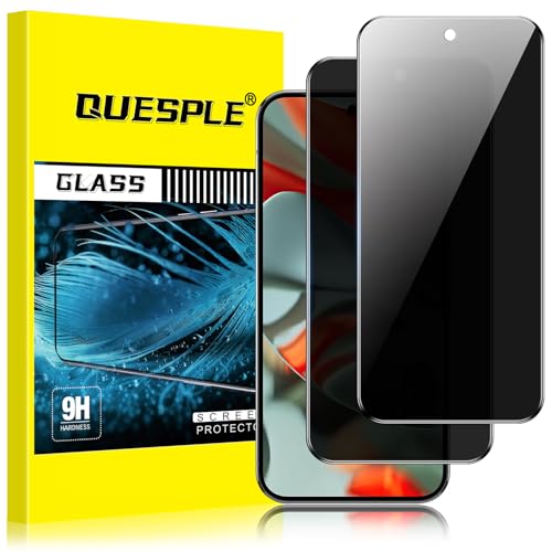 QUESPLE [2 Stück] Panzerglas Sichtschutz für Google Pixel 9 Pro XL 5G, Anti-Kratzen, 9H Härte Blasenfreie Google 9 Pro XL Privacy Schutzfolie Gehärtetem Glas Displayschutzfolie von QUESPLE
