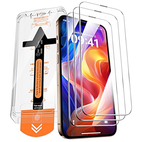QUESPLE [3 Stück] Panzerglas Schutzfolie für iPhone 16 Pro Max, [Auto-Installation] Anti-Kratzen, Ultra-klar, Anti-Bläschen Gehärtetem Glas Displayschutzfolie für iPhone 16 Pro Max von QUESPLE