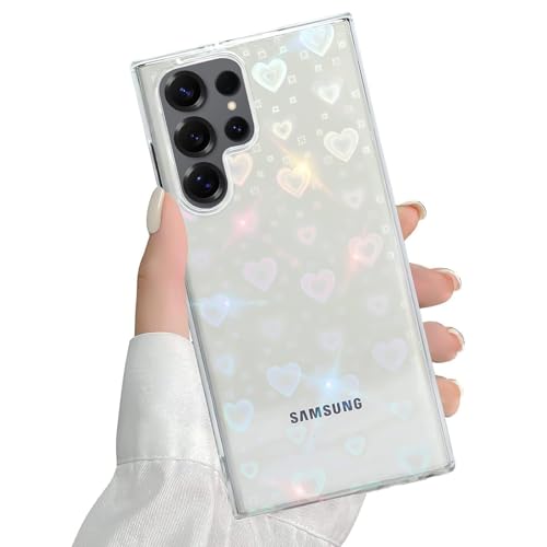 QUESPLE Kompatibel mit Samsung Galaxy S25 Ultra Hülle Transparent Glitzer Herz Muster für Frauen Mädchen Mode Weiche Langlebige Schlanke TPU Handyhülle, Hart PC Rückseite Kratzfest QUESPLE Kompatibel mit Samsung Galaxy S25 Ultra Hülle Transparent Glitzer Herz Muster für Frauen Mädchen Mode Weiche Langlebige Schlanke TPU Handyhülle, Hart PC Rückseite Kratzfest von QUESPLE