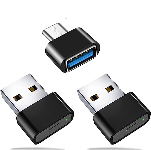 QUI Metall-USB-Maus-Messbecher mit Schalter, automatischer Maus-Mover mit 2 Jiggle-Modi, unterstützt Multi-Track, treiberfrei, Plug-and-Play, hält PC/Laptop wach (schwarz, 2 Stück) von QUI