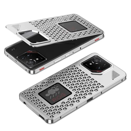 QUIETIP Schutzhülle kompatibel mit ROG Phone 9/9 Pro/ROG Phone 8 Pro mit Displayschutzfolie, Metallrahmenabdeckung, Silber QUIETIP Schutzhülle kompatibel mit ROG Phone 9/9 Pro/ROG Phone 8 Pro mit Displayschutzfolie, Metallrahmenabdeckung, Silber von QUIETIP