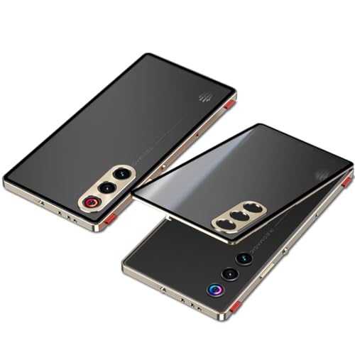 QUIETIP Schutzhülle kompatibel mit Red Magic 10 Air mit Displayschutzfolie, Metallrahmen und mattierter PC-Rückseite, goldfarben QUIETIP Schutzhülle kompatibel mit Red Magic 10 Air mit Displayschutzfolie, Metallrahmen und mattierter PC-Rückseite, goldfarben von QUIETIP