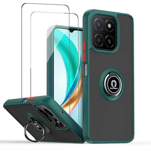 QUIETIP Schutzhülle kompatibel mit ZTE Blade A35 und Blade A55, mit Displayschutzfolie, TPU + harter PC-Magnetring, Autohalterung, Standabdeckung, Grün QUIETIP Schutzhülle kompatibel mit ZTE Blade A35 und Blade A55, mit Displayschutzfolie, TPU + harter PC-Magnetring, Autohalterung, Standabdeckung, Grün von QUIETIP