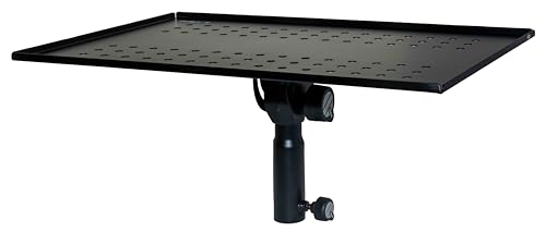 QUIK LOK | TOP003 Multifunktions-Regal auf Tastaturstativ; Universal; verstellbar; Tragkraft 15 kg; ideal für Laptop und Mixer; lackierter Stahl QUIK LOK | TOP003 Multifunktions-Regal auf Tastaturstativ; Universal; verstellbar; Tragkraft 15 kg; ideal für Laptop und Mixer; lackierter Stahl von QUIK LOK
