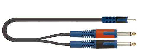 Roksolid Audiokabel mit Mono-Klinkenstecker 2 x 6,3 mm auf 1 x 3,5 mm, 5 m Roksolid Audiokabel mit Mono-Klinkenstecker 2 x 6,3 mm auf 1 x 3,5 mm, 5 m von QUIK LOK