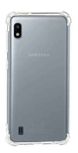 QUITECO Hülle für Samsung Galaxy A10, Stoßfest, Handyhülle Transparentes Silikon, Verstärkte Ecken von QUITECO