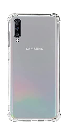 QUITECO Hülle für Samsung Galaxy A70, Stoßfest, Handyhülle Transparentes Silikon, Verstärkte Ecken von QUITECO