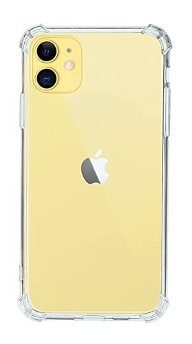 QUITECO Hülle für iPhone 11, Handyhülle Transparent Silikon, Durchsichtig Verstärkte Ecken von QUITECO