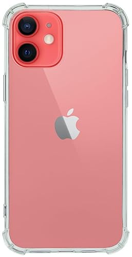QUITECO Hülle für iPhone 12 Mini, Stoßfest, Handyhülle Transparentes Silikon, Verstärkte Ecken von QUITECO