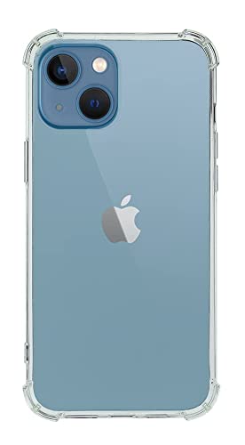 QUITECO Hülle für iPhone 13 Mini, Stoßfest, Handyhülle Transparentes Silikon, Verstärkte Ecken von QUITECO