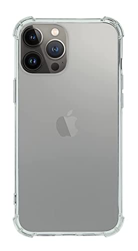 QUITECO Hülle für iPhone 13 Pro, Stoßfest, Handyhülle Transparentes Silikon, Verstärkte Ecken von QUITECO