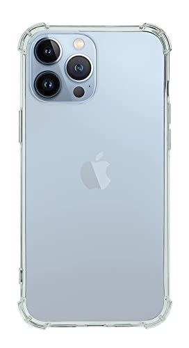 QUITECO Hülle für iPhone 13 Pro Max, Stoßfest, Handyhülle Transparentes Silikon, Verstärkte Ecken von QUITECO