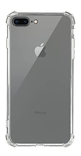 QUITECO Hülle für iPhone 7 Plus/iPhone 8 Plus, Stoßfest, Handyhülle Transparentes Silikon, Verstärkte Ecken von QUITECO