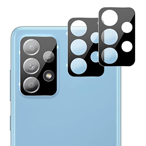 QUITECO Kamera Schutz Glas für Samsung Galaxy A52 4G / A52 5G / A52S 5G / A72 4G / A72 5G [2 Stück] Panzer Schutzfolie Linsenschutz Kameraglas Schwarz von QUITECO