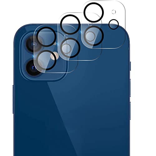 QUITECO Kamera Panzer Schutz Glas für iPhone 12 [3 Stück] Schutzfolie Linsenschutz Kameraglas, Protector Abdeckung, Anti-Kratzer Camera Glas 9H von QUITECO