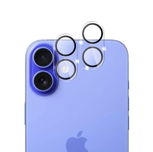QUITECO Kamera Schutz Glas für iPhone 16/16 Plus [2 Stück] Panzer Schutzfolie Linsenschutz Kameraglas von QUITECO