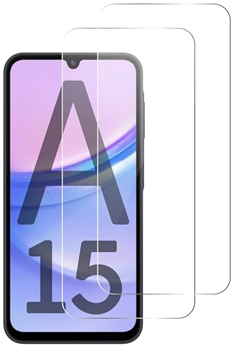 QUITECO Panzer Schutz Glas für Samsung Galaxy A15 5G / A15 4G [2 Stück] Schutzfolie Glas Display Panzerfolie Schutzglas von QUITECO