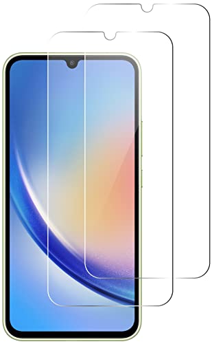 QUITECO Panzer Schutz Glas für Samsung Galaxy A34 5G [2 Stück] Schutzfolie Glas Display, Display Panzerfolie Blasenfreies Schutzglas, Glasfolie 9H von QUITECO