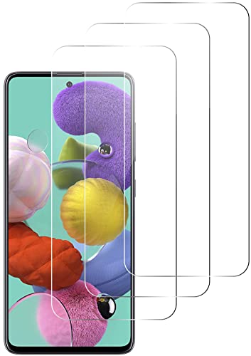 QUITECO Panzer Schutz Glas für Samsung Galaxy A51 / A51 5G [3 Stück] Schutzfolie Glas Display, Display Panzerfolie Blasenfreies Schutzglas, Glasfolie 9H von QUITECO