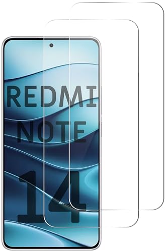 QUITECO Panzer Schutz Glas für Xiaomi Redmi Note 14 4G / Redmi Note 14 5G [2 Stück] Schutzfolie Glas Display Panzerfolie Schutzglas von QUITECO