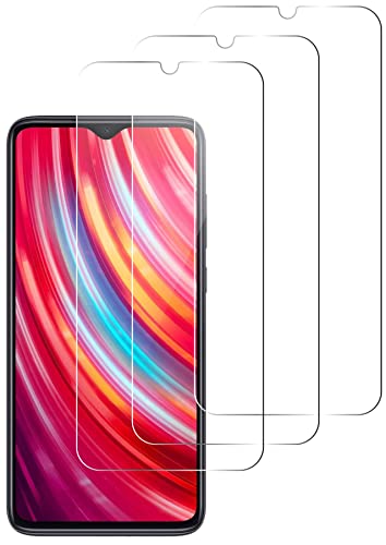 QUITECO Panzer Schutz Glas für Xiaomi Redmi Note 8 Pro [3 Stück] Schutzfolie Glas Display, Display Panzerfolie Blasenfreies Schutzglas, Glasfolie 9H von QUITECO