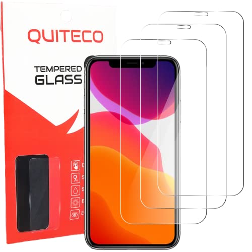 QUITECO Panzer Schutz Glas für iPhone 12 / iPhone 12 Pro [3 Stück] Schutzfolie Glas Display Panzerfolie Schutzglas von QUITECO