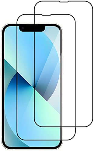 QUITECO Panzer Schutz Glas für iPhone 13 Mini [2 Stück] Schutzfolie Glas Full Screen, Display Schutzglas Panzerfolie, Schwarzer Rand Glasfolie 9H von QUITECO