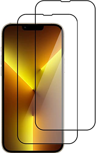 QUITECO Panzer Schutz Glas für iPhone 13 Pro Max/iPhone 14 Plus [2 Stück] Schutzfolie Glas Full Screen Display Schutzglas Panzerfolie Schwarzer Rand von QUITECO