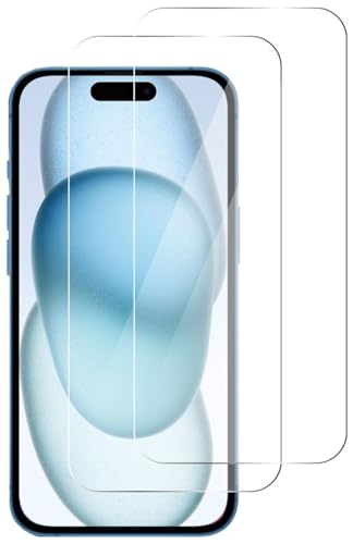 QUITECO Panzer Schutz Glas für iPhone 15 Plus/iPhone 15 Pro Max [2 Stück] Schutzfolie Glas Display, Display Panzerfolie Blasenfreies Schutzglas, Glasfolie 9H von QUITECO