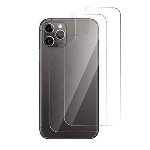 QUITECO Rückseite Schutzfolie für iPhone 11 Pro Max [2 Stück] Schutz aus Gehärtetem Glas des Rückens von QUITECO