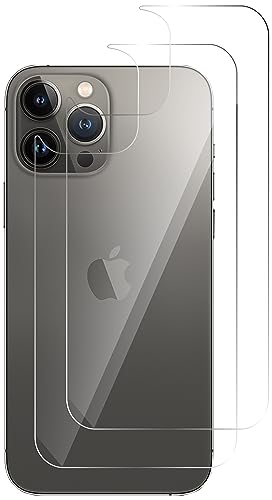 QUITECO Rückseite Schutzfolie für iPhone 13 Pro [2 Stück], Schutz aus Gehärtetem Glas des Rückens, Anti-Kratzer, Härte 9H von QUITECO