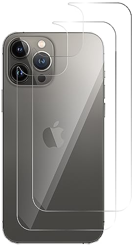 QUITECO Rückseite Schutzfolie für iPhone 13 Pro [2 Stück] Schutz aus Gehärtetem Glas des Rückens von QUITECO