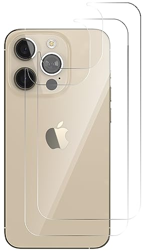 QUITECO Rückseite Schutzfolie für iPhone 14 Pro [2 Stück], Schutz aus Gehärtetem Glas des Rückens, Anti-Kratzer, Härte 9H von QUITECO