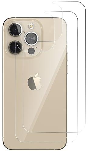 QUITECO Rückseite Schutzfolie für iPhone 14 Pro [2 Stück] Schutz aus Gehärtetem Glas des Rückens von QUITECO