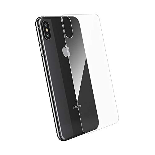 QUITECO Rückseite Schutzfolie für iPhone X/iPhone XS [3 Stück] Schutz aus Gehärtetem Glas des Rückens von QUITECO