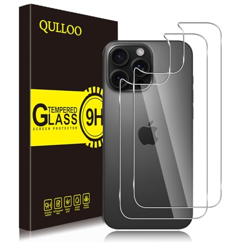 QULLOO 2 Stück Rückseite Schutzfolie für iPhone 16 Pro für Panzerglas, 9H Härte Anti-Kratzen Zurück Glasfolie Hinten Schutzglas HD Klar Rückseite Folie QULLOO 2 Stück Rückseite Schutzfolie für iPhone 16 Pro für Panzerglas, 9H Härte Anti-Kratzen Zurück Glasfolie Hinten Schutzglas HD Klar Rückseite Folie von QULLOO