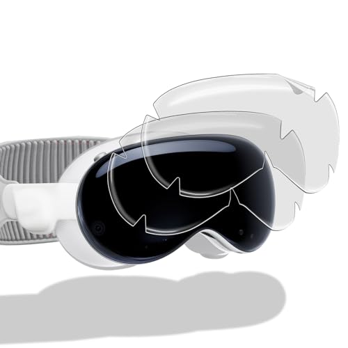 QULLOO 2 Stück Schutzfolie kompatibel mit apple Vision Pro, HD Klar Displayschutz Folie Blasenfrei Anti-Scratch Ultra Dünn Displayschutzfolie - Transparent von QULLOO