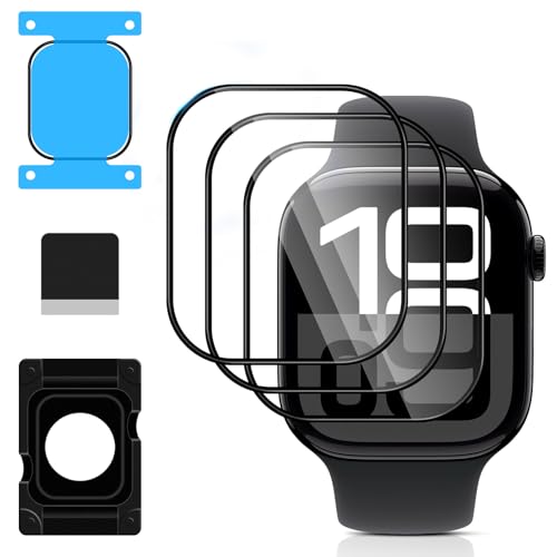 QULLOO 3 Stück Schutzfolie für Panzerglas für Apple Watch Series 10 46MM, 3D Displayfolie Anti-Bubble Displayschutz Displayschutzfolie Folie für Apple Watch Series 10 46MM QULLOO 3 Stück Schutzfolie für Panzerglas für Apple Watch Series 10 46MM, 3D Displayfolie Anti-Bubble Displayschutz Displayschutzfolie Folie für Apple Watch Series 10 46MM von QULLOO