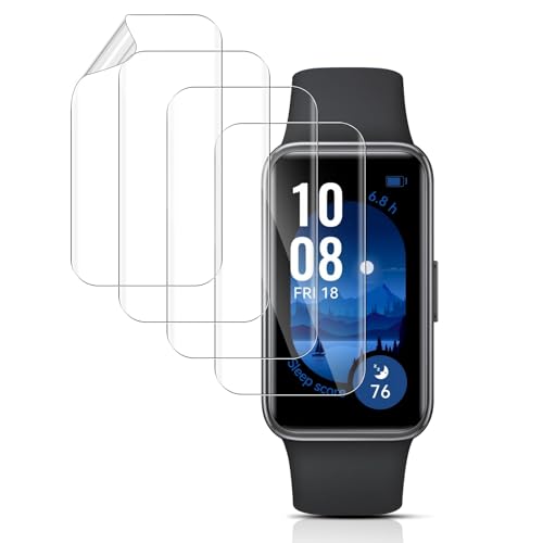 QULLOO [4 Stücke Schutzfolie für Huawei Band 9 Folie, HD TPU Weich Anti-Kratzer Transparent Displayschutz Bläschenfrei Displayfolie von QULLOO