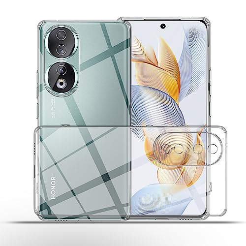 QULLOO Hülle für Honor 90 5G Case,Crystal Clear Hinten Schutzhülle Transparent Silikon Ultra Dünn Stoßdämpfung Weich TPU handyhülle Anti-Kratzer von QULLOO