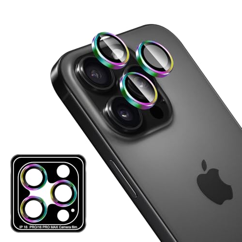 QULLOO Kameraschutz Kompatibel mit iPhone 16 Pro / 16 Pro Max Kamera Schutzfolie für Panzerglas,Linsenschutz Ring Objektiv Linse Panzer Schutz Glas [Anti-Kratzen Folie] Camera Protector von QULLOO