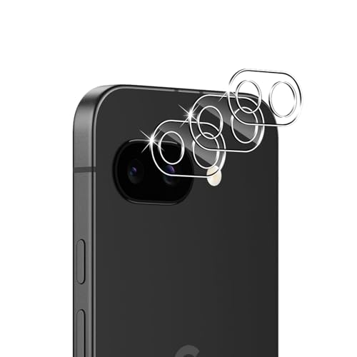 QULLOO Kameraschutz für Google Pixel 9a für Panzerglas, 3 Stück Kamera Schutzfolie 9H Härte Schutzglas HD Klar Linse Folie Anti-Kratzen Kamera Schutz von QULLOO