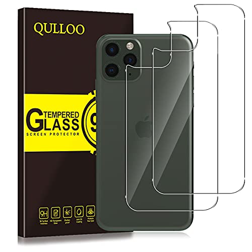 QULLOO Rückseite Schutzfolie für iPhone 11 Pro für Panzerglas, 9H Vollabdeckung Zurück Film Anti-KratzenTempered Displayschutzfolie Klar Rückseite Folie für iPhone 11 Pro 5,8 Zoll von QULLOO