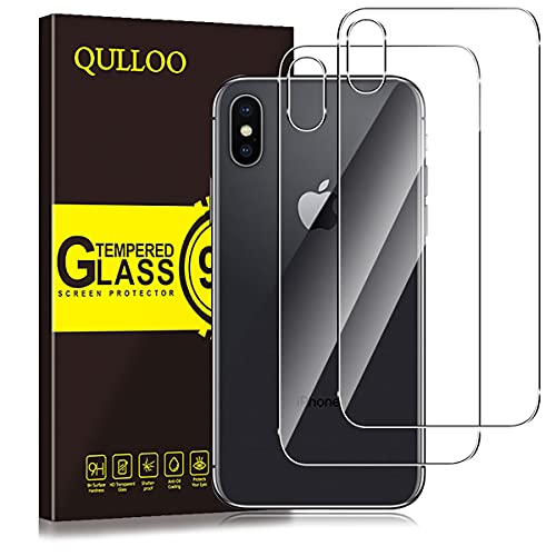 QULLOO Rückseite Schutzfolie für iPhone X/iphone XS 5.8 inch Rückseite Back Screen Protector Glass Vollabdeckung Singularity Produkte Zurück Film Anti-Kratzen Klar Rückseite Folie von QULLOO